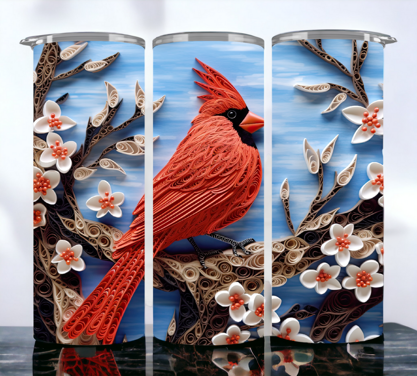 3D Cardinal Tumbler