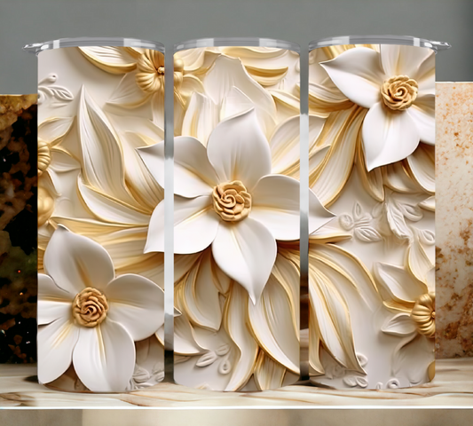 3D Lilies Tumbler