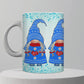 Blue Christmas Female Gnome Mug