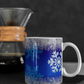 Dark Blue Winter Snowflake Mug
