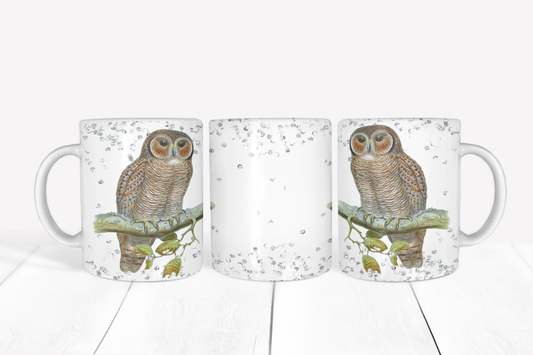 Speckled Wood Owl Mug